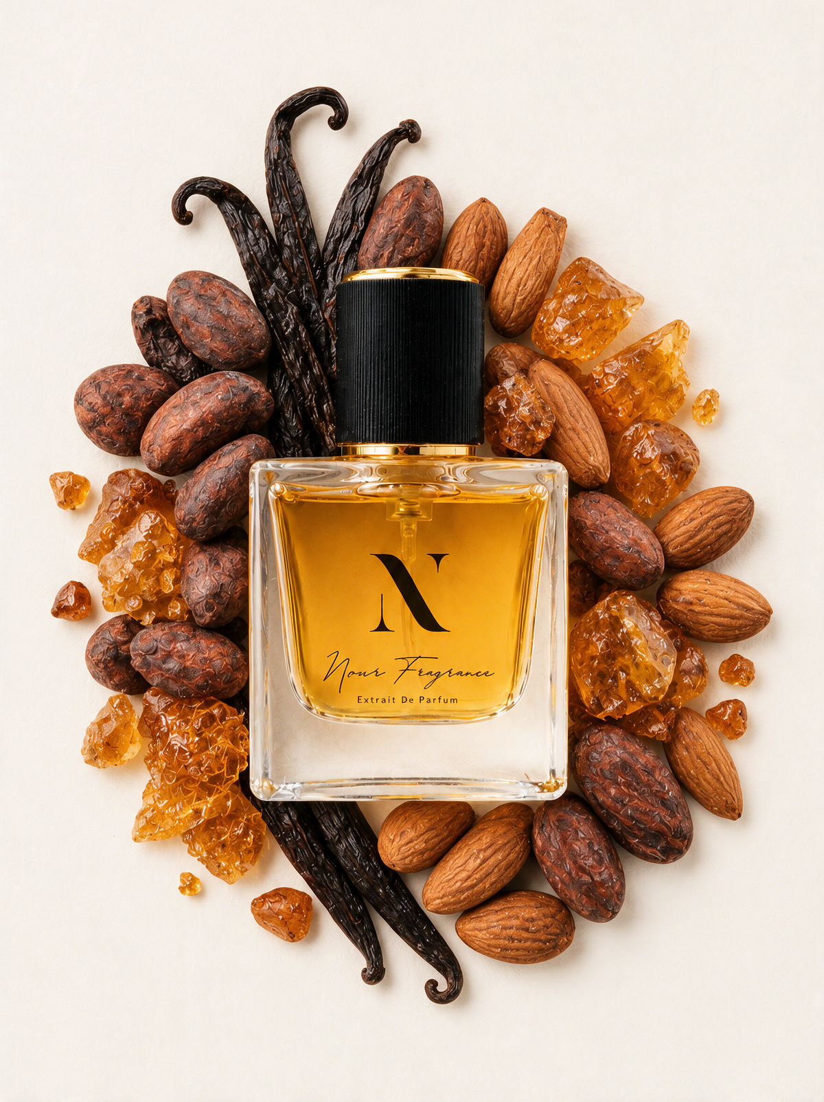 Aquazuchini 03 Extrait de Parfum Flatlay mit Vanille, Kakao und Karamell